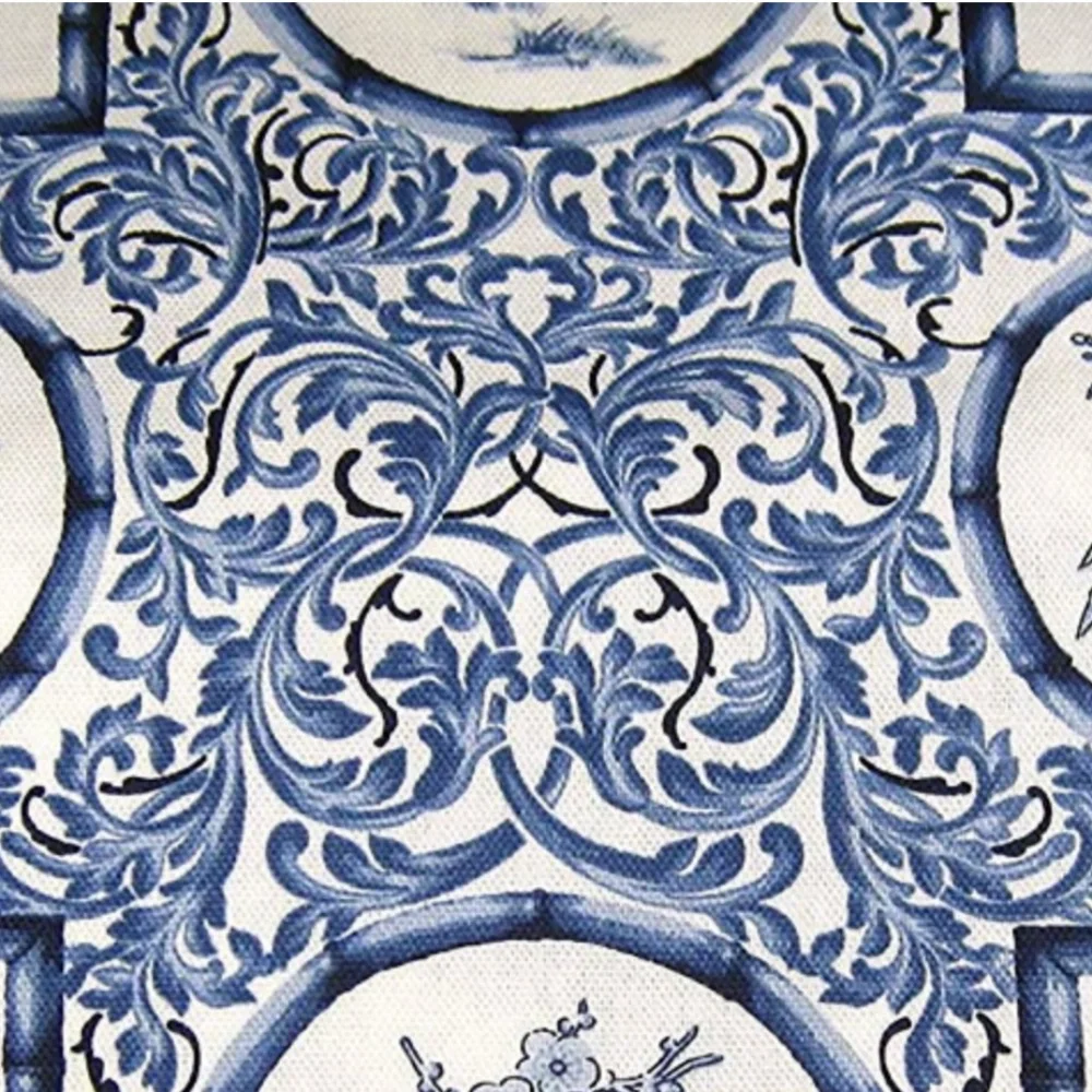 Ralph Lauren Chinoiserie Blue Pheasant 60 x 106 Rectangle Tablecloth - UNSIGNED